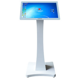 White Self Ordering Kiosk , 22 Inch All In One Digital Signage For Restaurant
