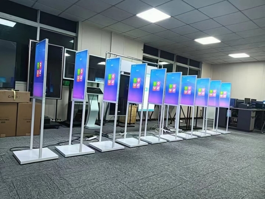32 Inch Dual Side Floor Stand Digital Signage Aluminum Alloy Frame