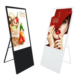 Auto Brightness Indoor Digital Signage , Standalone Digital Signage With Foldable A Frame