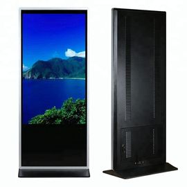 55 Inch Free Standing Digital Signage 4g / Wifi Network Support Optional Color