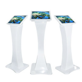 White Self Ordering Kiosk , 22 Inch All In One Digital Signage For Restaurant