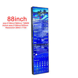 Floor Standing Indoor Digital Billboards Edge Shelf Signage Player 88 Inch