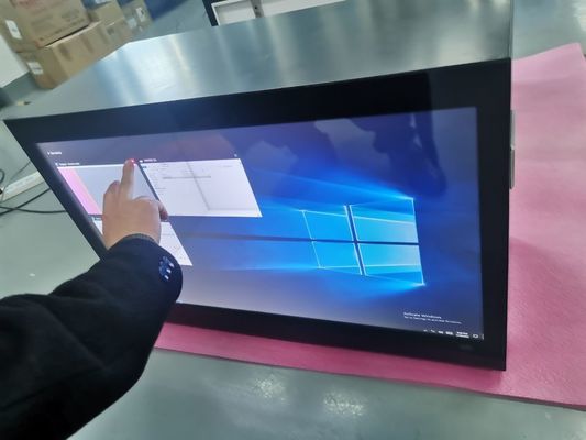 400nits 86" Portrait Transparent LCD Display FCC For Trade Show