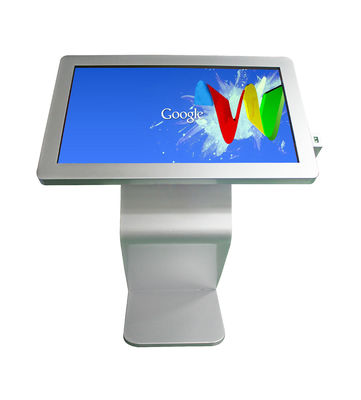 Free Stand Indoor Touch Screen Self Service Kiosk 43 Inch With QR Scanner