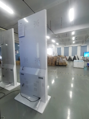 55 Inch Free Standing LCD Kiosk Menu Board PCAP With Interactive Glass Screen